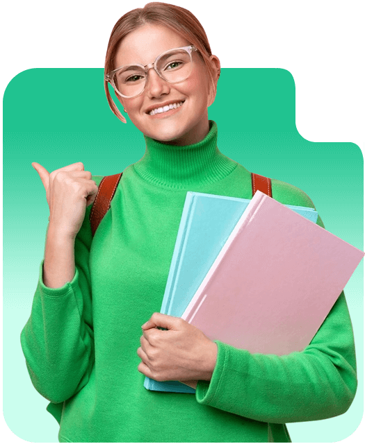 Educator holding course books on AcadifyLab